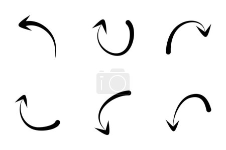 Arrows Direction sign pictogram symbol visual illustration Set