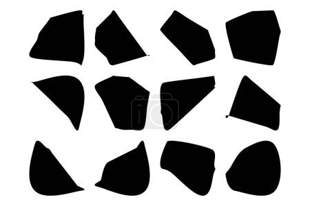 Ilustración de Blobs abstractos Líquido Líquido Formas símbolo ilustración visual Conjunto - Imagen libre de derechos