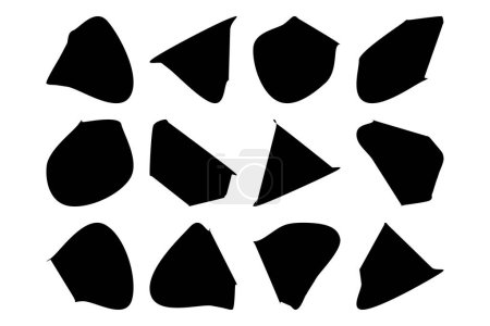 Blobs abstractos Líquido Líquido Formas símbolo ilustración visual Conjunto