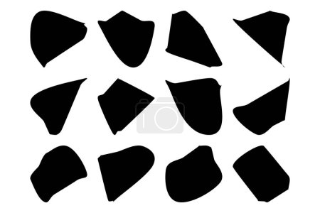 Ilustración de Blobs abstractos Líquido Líquido Formas símbolo ilustración visual Conjunto - Imagen libre de derechos
