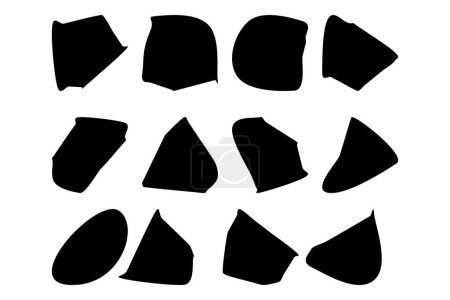 Abstrakte Blobs flüssige flüssige Formen Symbol visuelle Illustration Set