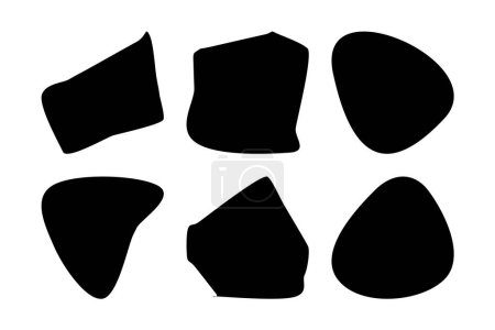 Abstrakte Blobs flüssige flüssige Formen Symbol visuelle Illustration Set