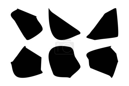 Blobs abstractos Líquido Líquido Formas símbolo ilustración visual Conjunto
