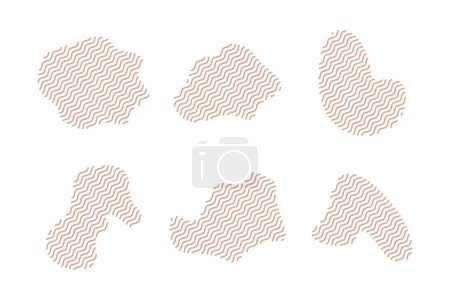 Blobs Fluid Shapes with Zig jalá Lins Set pictograma símbolo ilustración visual Set