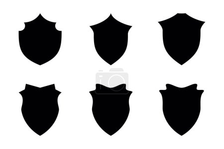 Escudo Emblema e insignia Logotipos pictograma símbolo ilustración visual Set