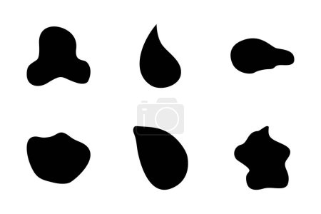 Abstract Blobs liquid and fluid shape pictogram symbol visual illustration Set