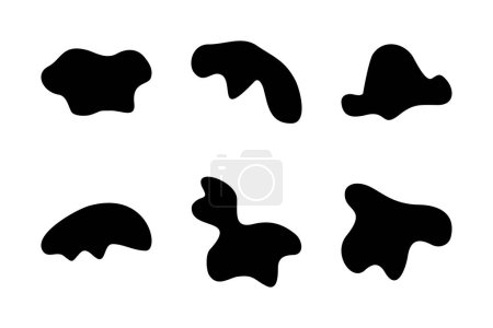 Abstrakte Blobs flüssige und flüssige Form Piktogramm Symbol visuelle Illustration Set
