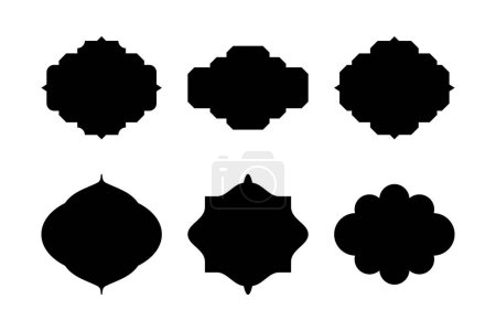 Label Frame Shape Glyph pictogram symbol visual illustration Set
