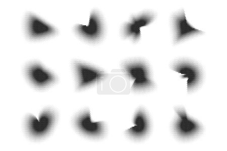 Motif hexagonal demi-ton, technique reprographique pour simuler l'ensemble de fond Style minimal fond d'écran dynamique