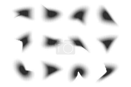 Motif hexagonal demi-ton, technique reprographique pour simuler l'ensemble de fond Style minimal fond d'écran dynamique