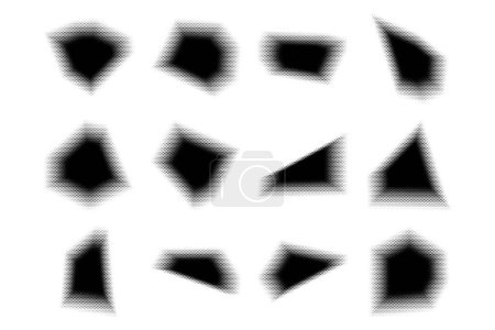 Téléchargez les illustrations : Motif hexagonal demi-ton, technique reprographique pour simuler l'ensemble de fond Style minimal fond d'écran dynamique - en licence libre de droit