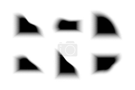 Téléchargez les illustrations : Motif hexagonal demi-ton, technique reprographique pour simuler l'ensemble de fond Style minimal fond d'écran dynamique - en licence libre de droit