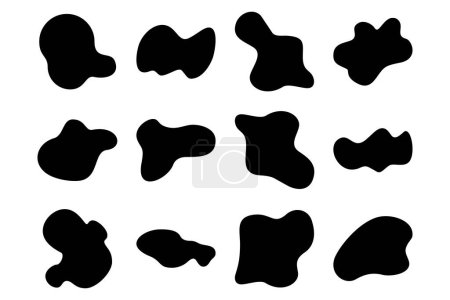 Blobs Formes fluides pictogramme symbole illustration visuelle Set