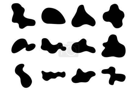 Blobs Fluid Shapes pictograma símbolo ilustración visual Set