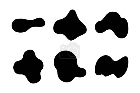 Blobs flüssige Formen Piktogramm Symbol visuelle Illustration Set