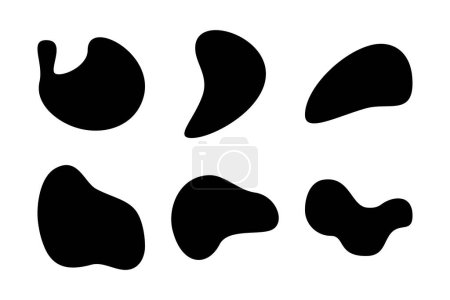 Blobs flüssige Formen Piktogramm Symbol visuelle Illustration Set