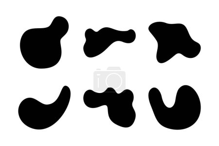 Blobs Formes fluides pictogramme symbole illustration visuelle Set