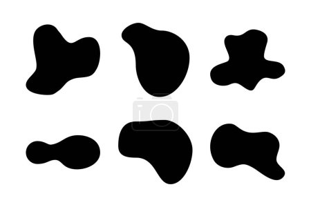 Blobs Fluid Shapes pictograma símbolo ilustración visual Set