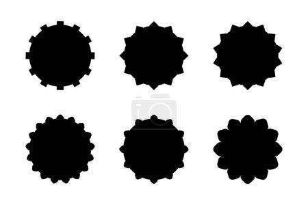 Ensemble d'illustration visuelle de pictogramme de forme de logo d'emblème et de logo d'insigne.