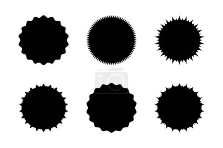 Logotipos de emblema e insignia Forma Pictograma Símbolo Visual Illustration Set.