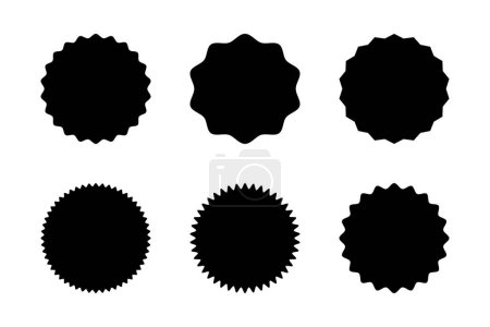 Logotipos de emblema e insignia Forma Pictograma Símbolo Visual Illustration Set.
