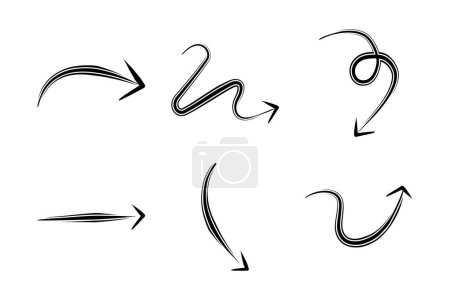 Doppelpfeil Richtung Form Gebogene Linie Piktogramm Symbol Visuelle Illustration Set