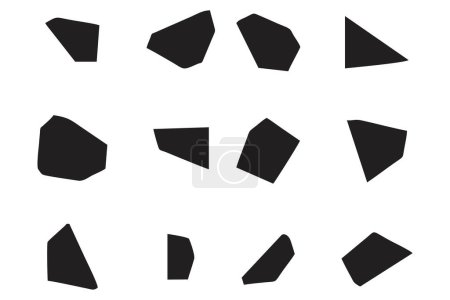Abstract Shape Set Abstract Black Shapes Liquid Shape Elements Random Outline Fluid Shapes.