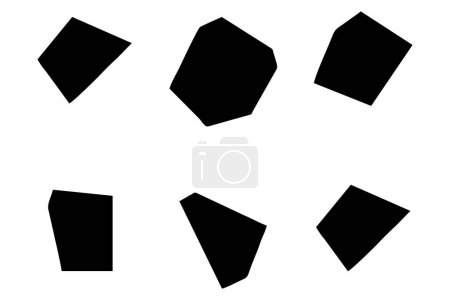 Abstrakte Form Set Abstrakte Schwarze Formen Flüssige Formelemente Zufällige Umrisse Flüssige Formen.