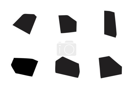Conjunto de formas abstractas Formas negras abstractas Elementos de forma líquida Esquema aleatorio Formas fluidas.