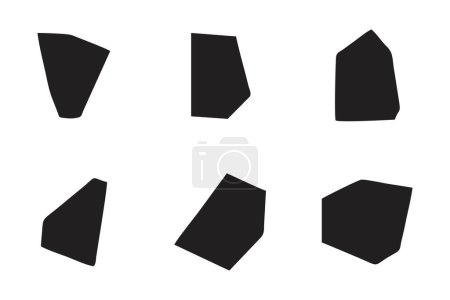Abstract Shape Set Abstract Black Shapes Liquid Shape Elements Random Outline Fluid Shapes.