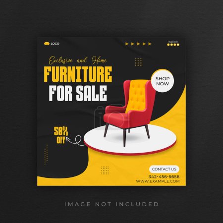 exclusive furniture social media post template