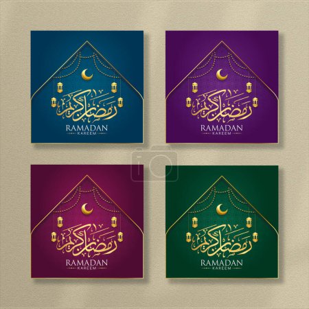 ramadan kareem social media post template collections