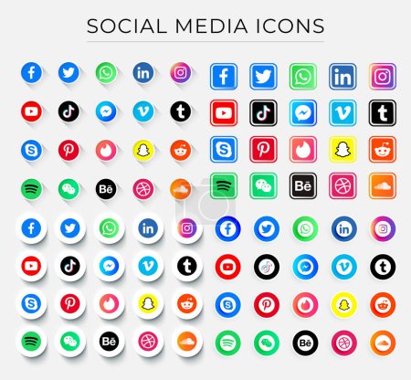 Freie Vektor Social Media Icon Sammlungen