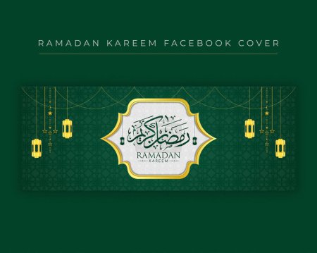 Kostenloser Vektor Ramadan Kareem Facebook-Cover-Vorlage Design