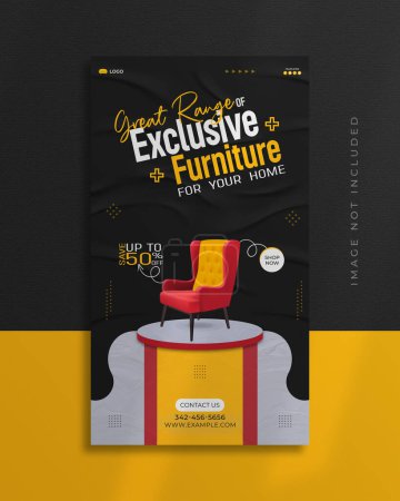 Exclusive furniture instagram or facebook story template
