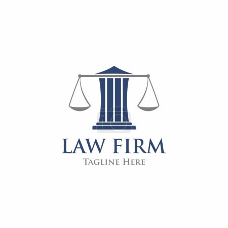 Téléchargez les illustrations : Modèle de logo de cabinet d'avocats - en licence libre de droit