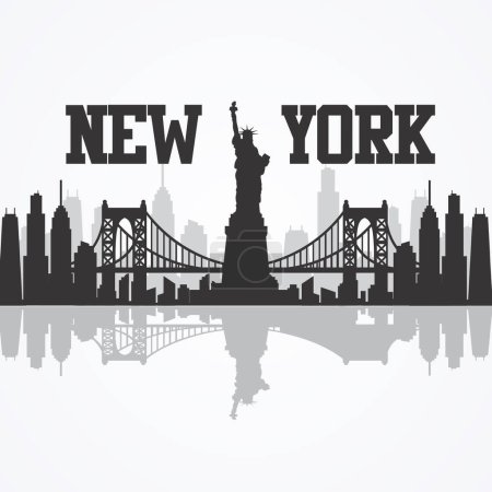 Photo for Liberty statue vector illustration design template - Royalty Free Image