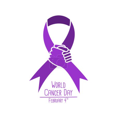 Photo for World Cancer Day concept. Lavender Ribbon. Vector illustration Design - Royalty Free Image