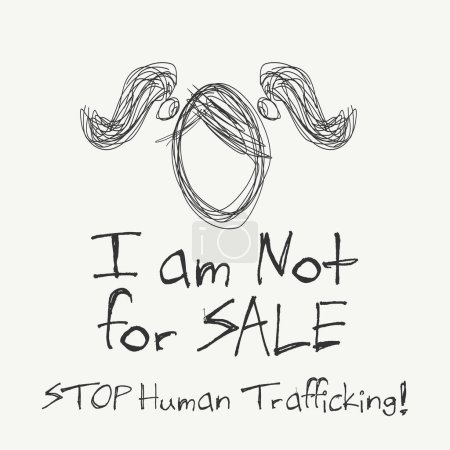 Illustration for Stop Human Trafficking Vector Concept Human Sale. - Royalty Free Image