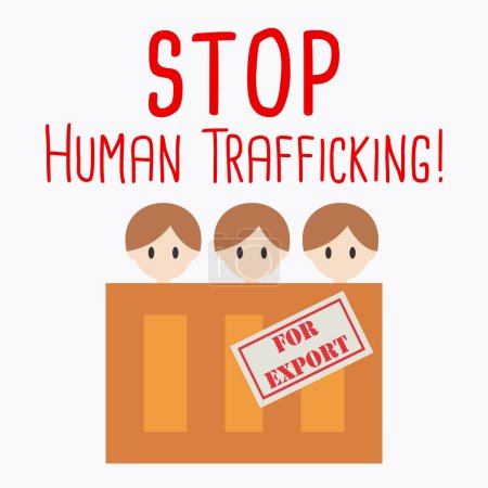 Téléchargez les illustrations : Halte à la traite des êtres humains Concept vectoriel Vente humaine
. - en licence libre de droit