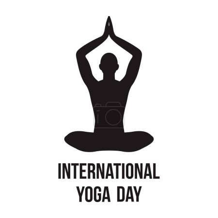 Ilustración de Día Internacional del Yoga 21 de junio celebraciones del diseño vectorial del día mundial del yoga - Imagen libre de derechos