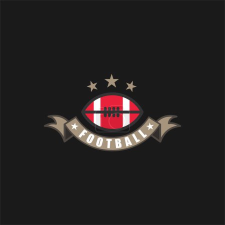 Photo for American football logo template,vector illustration - Royalty Free Image