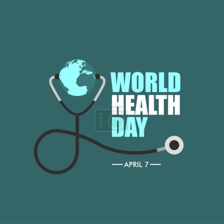 Téléchargez les illustrations : Illustration vectorielle sur le thème de la Journée mondiale de la Santé célébrée le 7 avril de chaque année
. - en licence libre de droit
