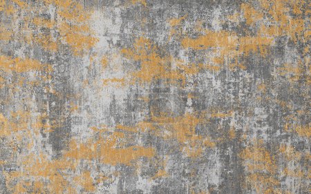 Abstract vintage textured art carpet background, gold and blue textured pattern.