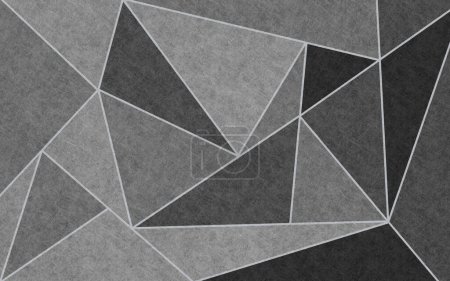 Foto de Abstract geometric combination superimposed art pattern, gray background. - Imagen libre de derechos