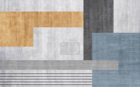 Téléchargez les photos : Modern abstract geometric color block combination art pattern. - en image libre de droit