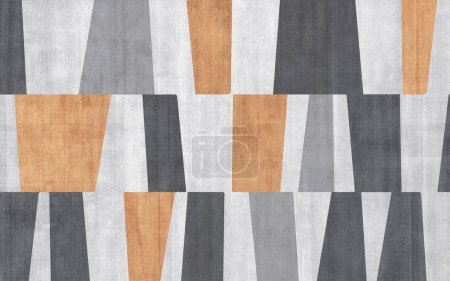 Photo for Modern style geometric art pattern, gray carpet background. - Royalty Free Image