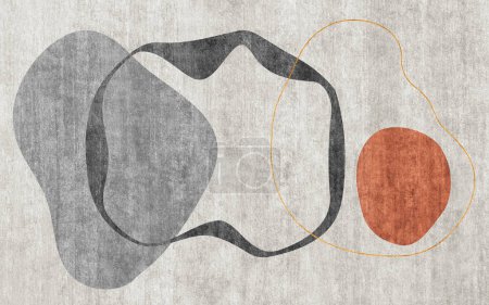 Photo for Modern abstract gray geometric color block combination art pattern, retro carpet background. - Royalty Free Image