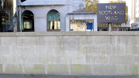 Photo for London, UK - Nov 02, 2020: New Scotland Yard, headquarters of the Metropolitan Police in London - Royalty Free Image
