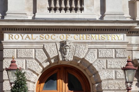 Photo for London, UK - Feb 27, 2022: London headquarters of the Royal Society of Chemistry (RSC) in Burlington House - Royalty Free Image